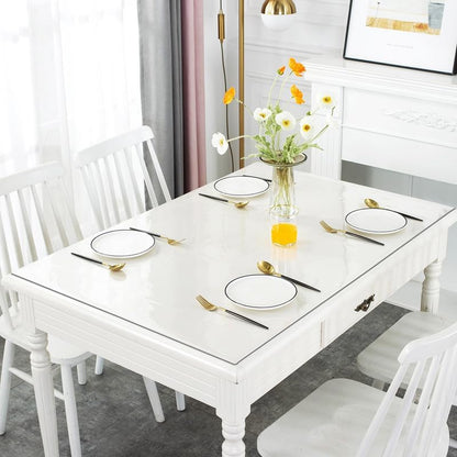 2mm Thick Clear Table Cover Protector 36 x 60 Inch, Plastic Table Cover Rectangle, PVC Clear Table Protector, V1258-DP02-C-1460