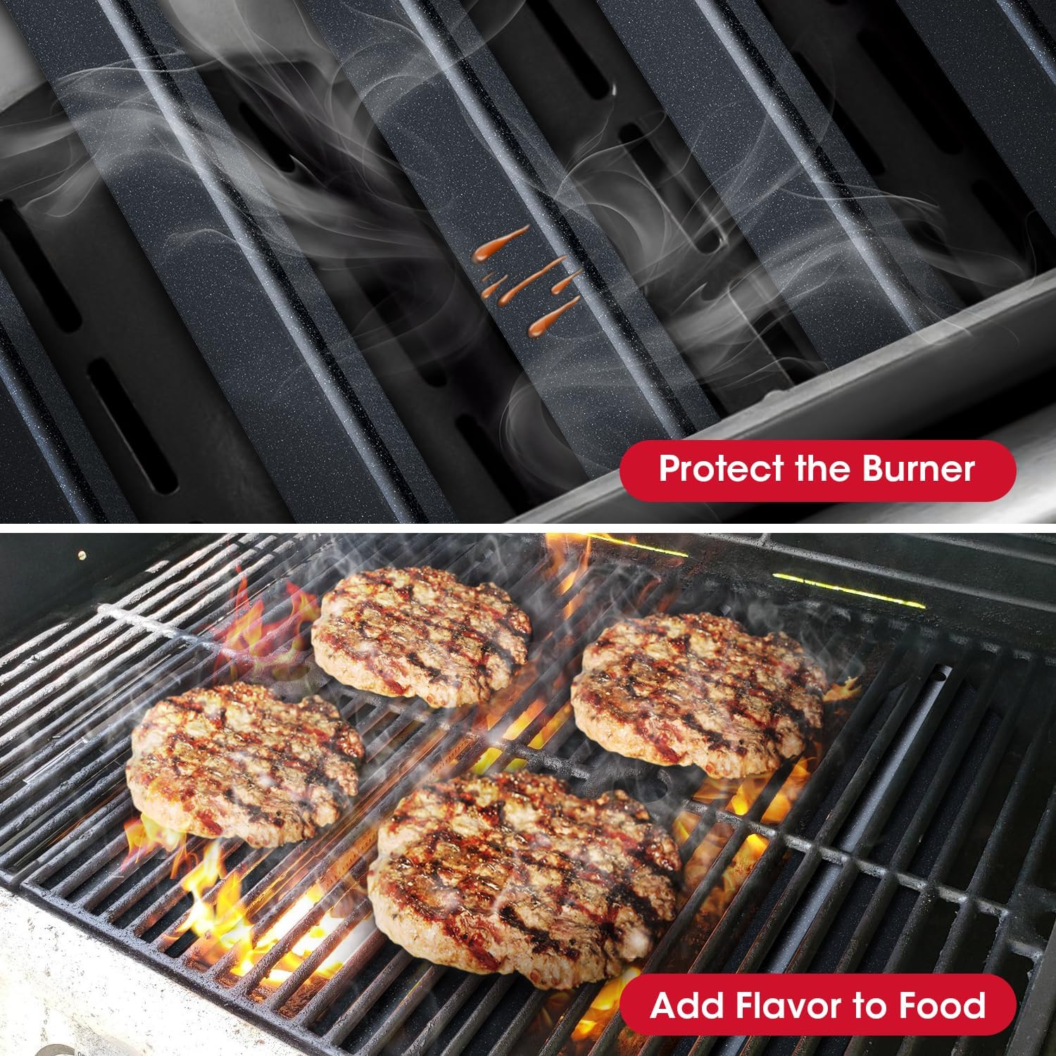 7620 Flavorizer Bars for Weber Genesis 300 Series, E-310 E-330 Grills with Front Control(2011-2016), 17.5 V1258-DP02-C-148