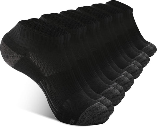 Athletic Ankle Socks Womens Anti-Odor Socks Moisture-Wicking Running Cushioned Anti-Blister 5/6 Pairs V1258-DP02-C-1499