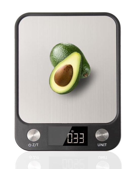 Food Scale,Digital Kitchen Scale, Stainless Steel, Weight in Grams, Ounces, Milliliters and Pounds, Ideal for V1258-DP02-C-15