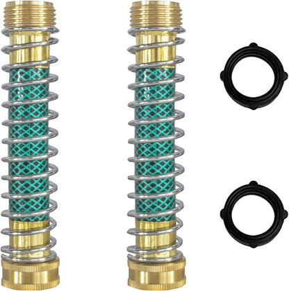 Garden Hose Protector, Hose Extension Adapter with Coil Spring, 2 Pack V1258-DP02-C-150