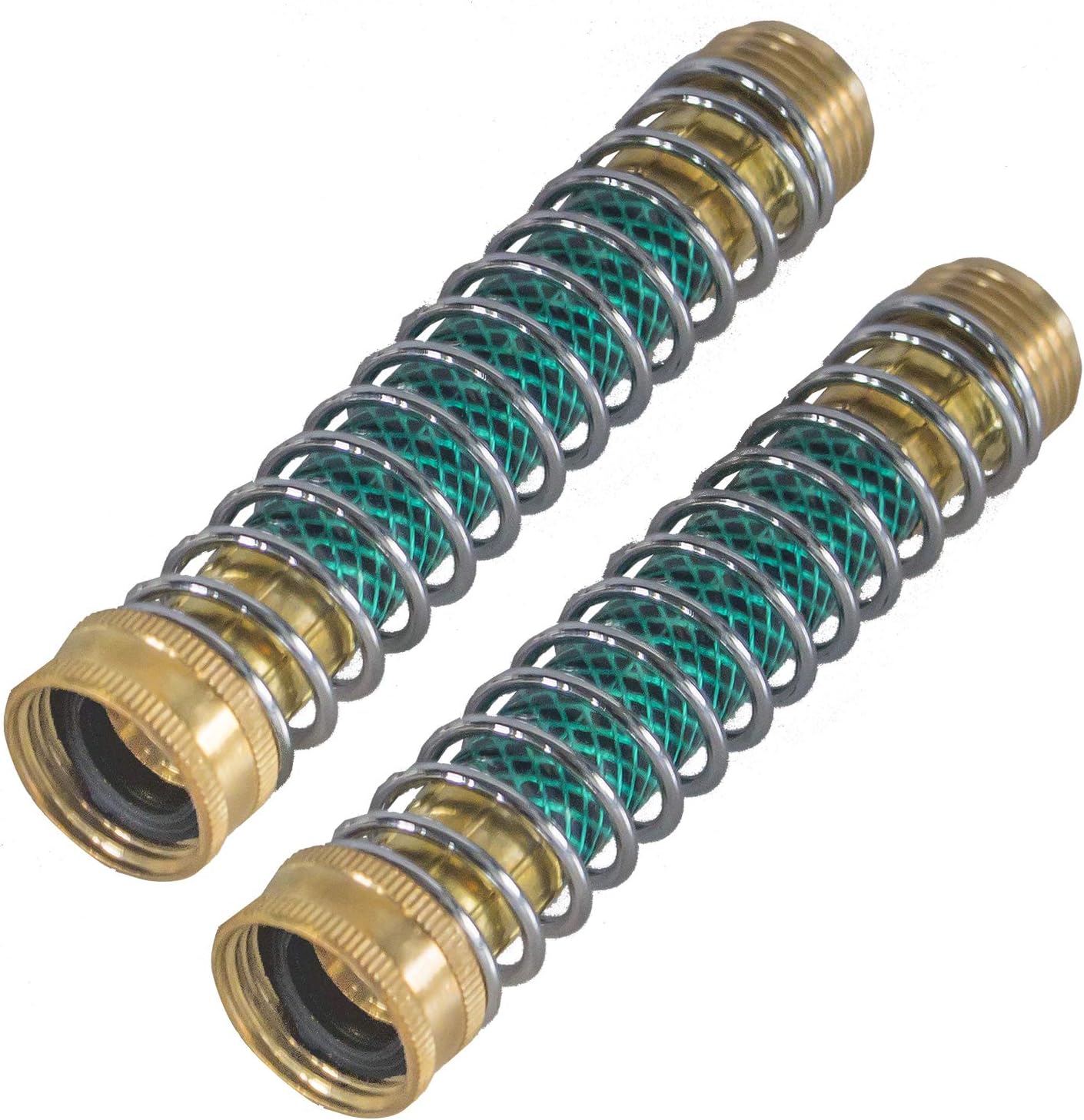 Garden Hose Protector, Hose Extension Adapter with Coil Spring, 2 Pack V1258-DP02-C-150
