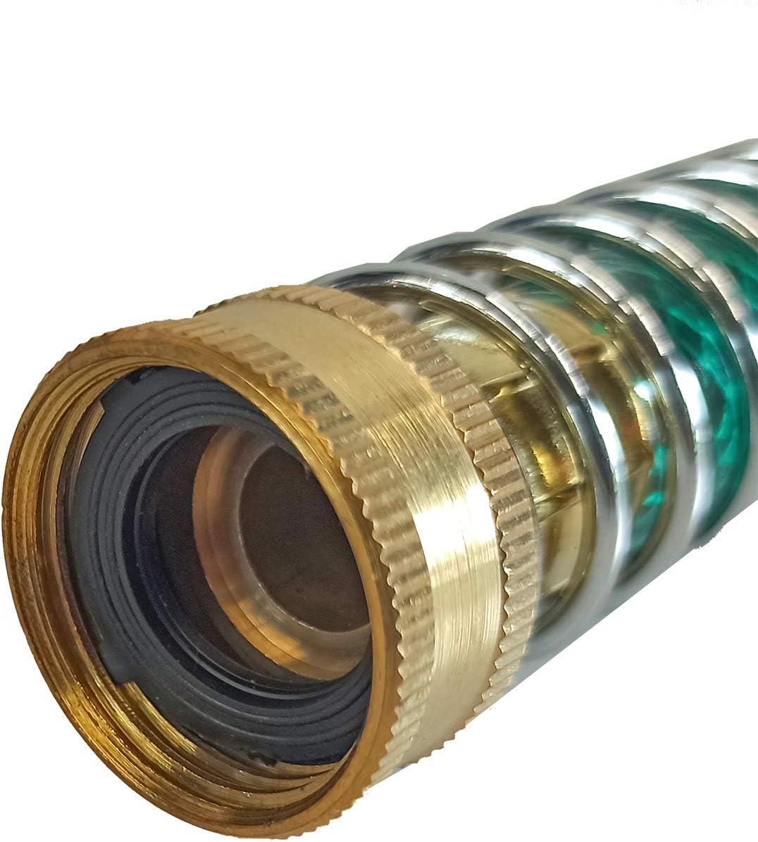 Garden Hose Protector, Hose Extension Adapter with Coil Spring, 2 Pack V1258-DP02-C-150