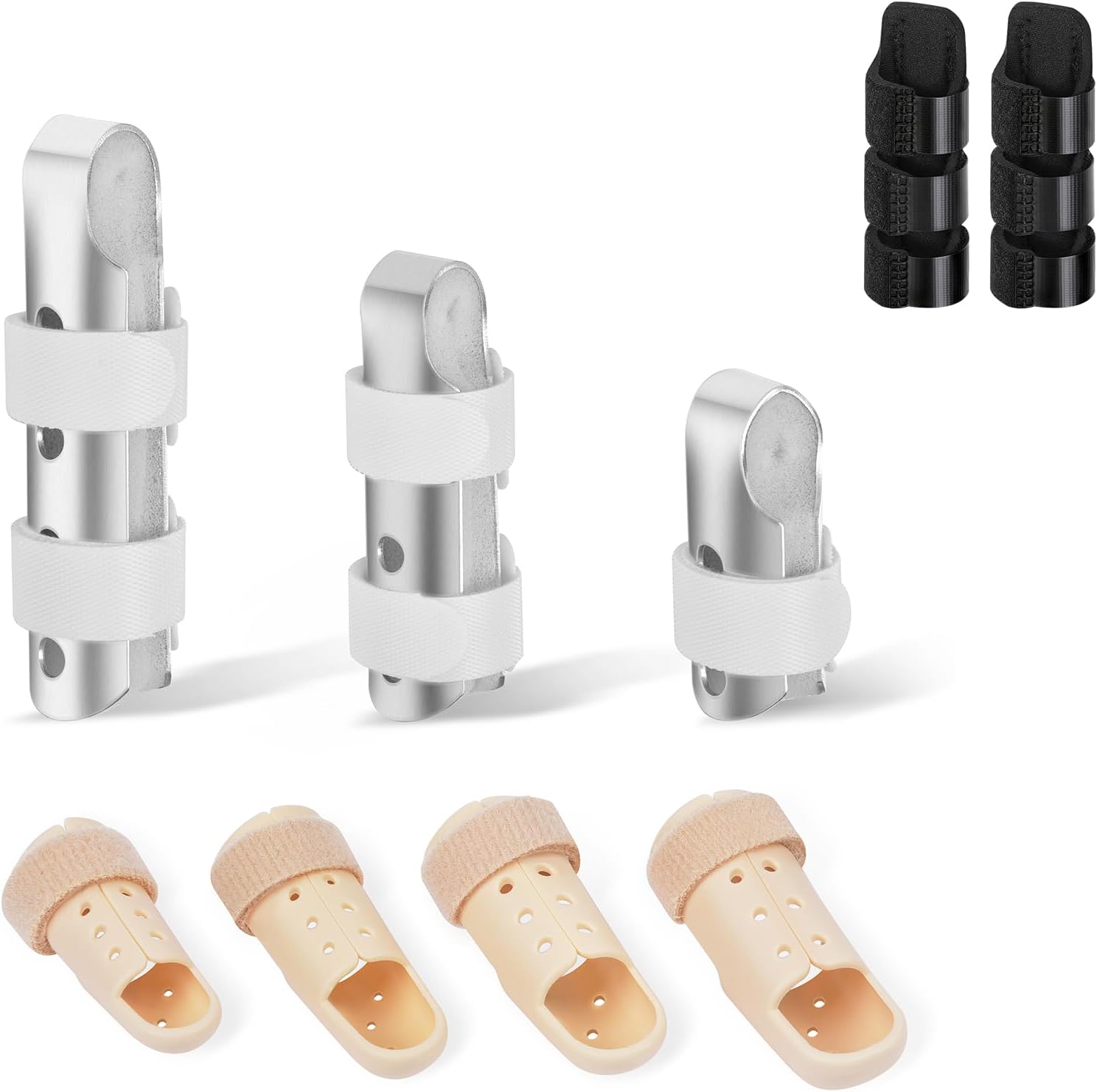 Finger Splint, 9PCS Finger Brace for Index, Middle, Ring Fingers Straightening Arthritis Knuckle V1258-DP02-C-1534