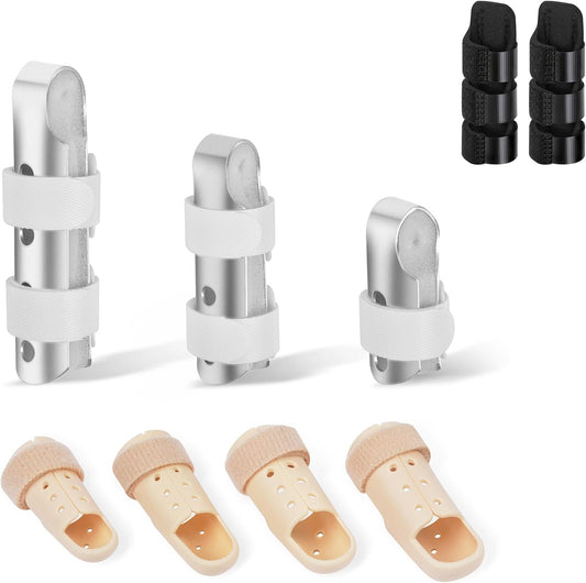 Finger Splint, 9PCS Finger Brace for Index, Middle, Ring Fingers Straightening Arthritis Knuckle V1258-DP02-C-1534