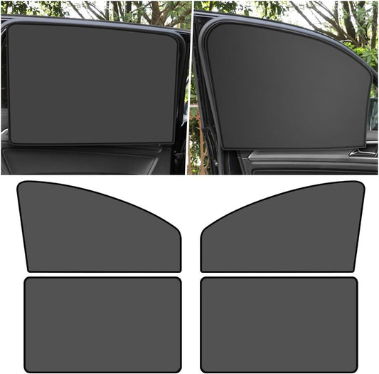 4PCS Car Side Window Sun Shades, Auto Window Sunshades Privacy Curtains Blackout with Magnetic, UV Rays, Heat V1258-DP02-C-1565