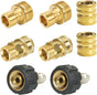 Pressure Washer Adapter Set, Quick Disconnect Kit With M22 Metric Male Thread Quick Connector, M22 Swivel to V1258-DP02-C-158