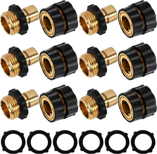 3/4 Inch Garden Hose Quick Connect, Quick Connect Garden Hose Fittings, Male and Female Water Quick Release V1258-DP02-C-160