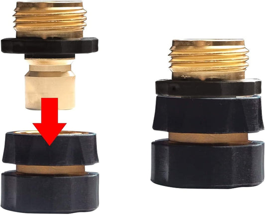 3/4 Inch Garden Hose Quick Connect, Quick Connect Garden Hose Fittings, Male and Female Water Quick Release V1258-DP02-C-160