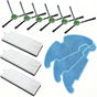Replacement Parts Compatible with Lefant M330 Pro Robot Vacuum Accessories 6 Side Brush 3 Filter 3 Mopping Pad V1258-DP02-C-1603