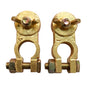 Brass Battery Terminal Ends, Top Post Battery Terminals Clamp Protector Set for Marine Car Boat RV Vehicles V1258-DP02-C-1617