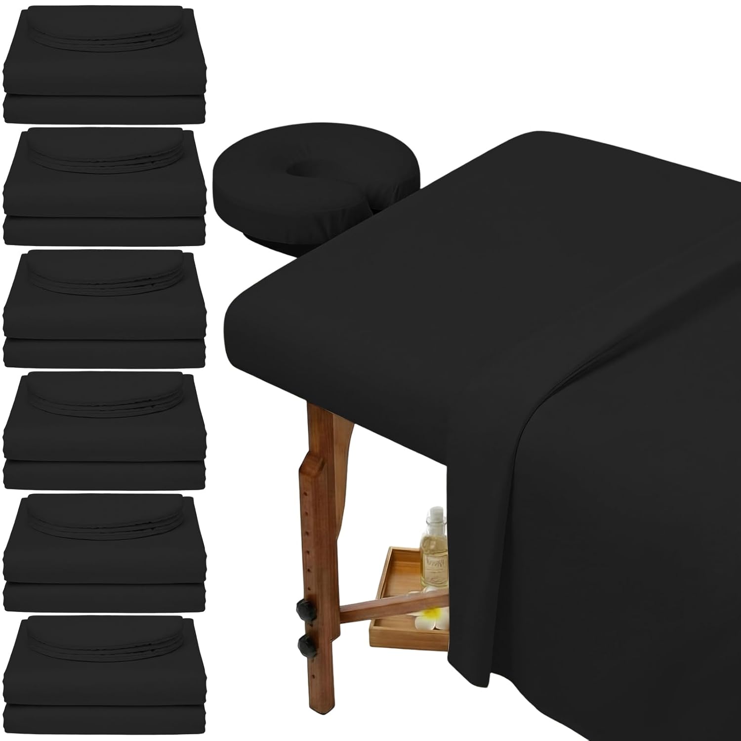 6 Set Microfiber Massage Table Sheets Each Set Includes Massage Table Covers, Fitted Sheets, Face Cradle V1258-DP02-C-1659