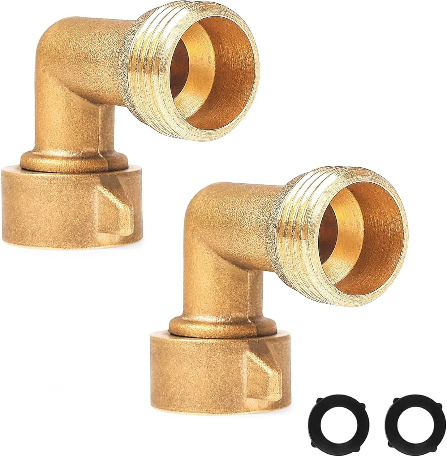 90 Degree Hose Elbow Connectors + Garden Hose Repair Kit V1258-DP02-C-166