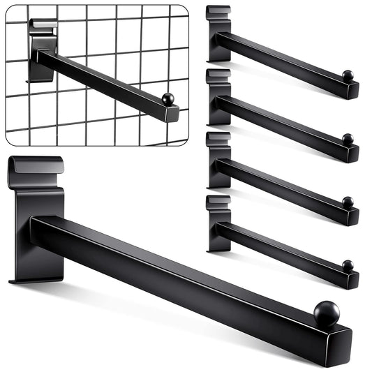 Gridwall Hooks 12 Inch Grid Wall Hangers Display Peg Hooks Slat Wall Accessories for Wire Panels Shelf(5 V1258-DP02-C-1660