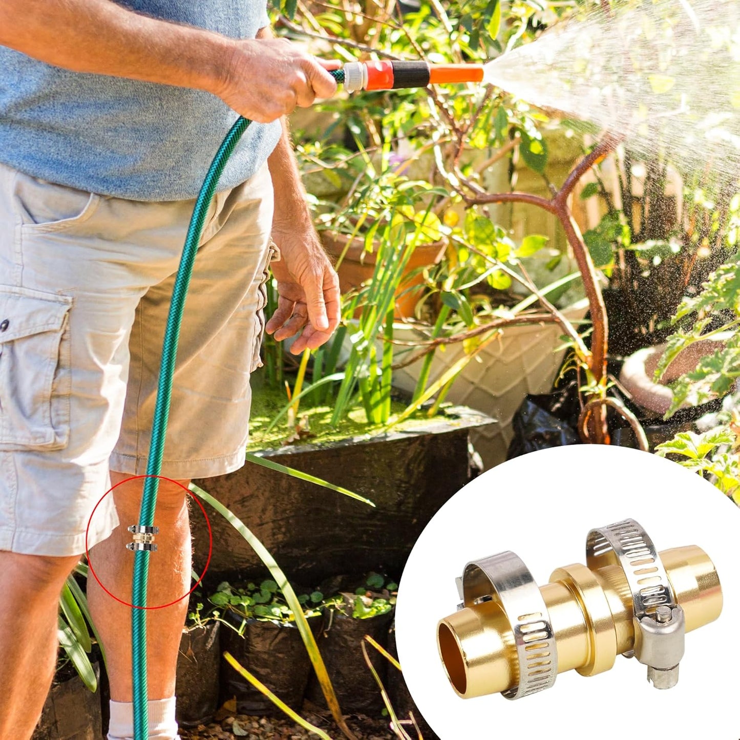 Garden Hose Repair Kit + Hose Quick Connector V1258-DP02-C-167