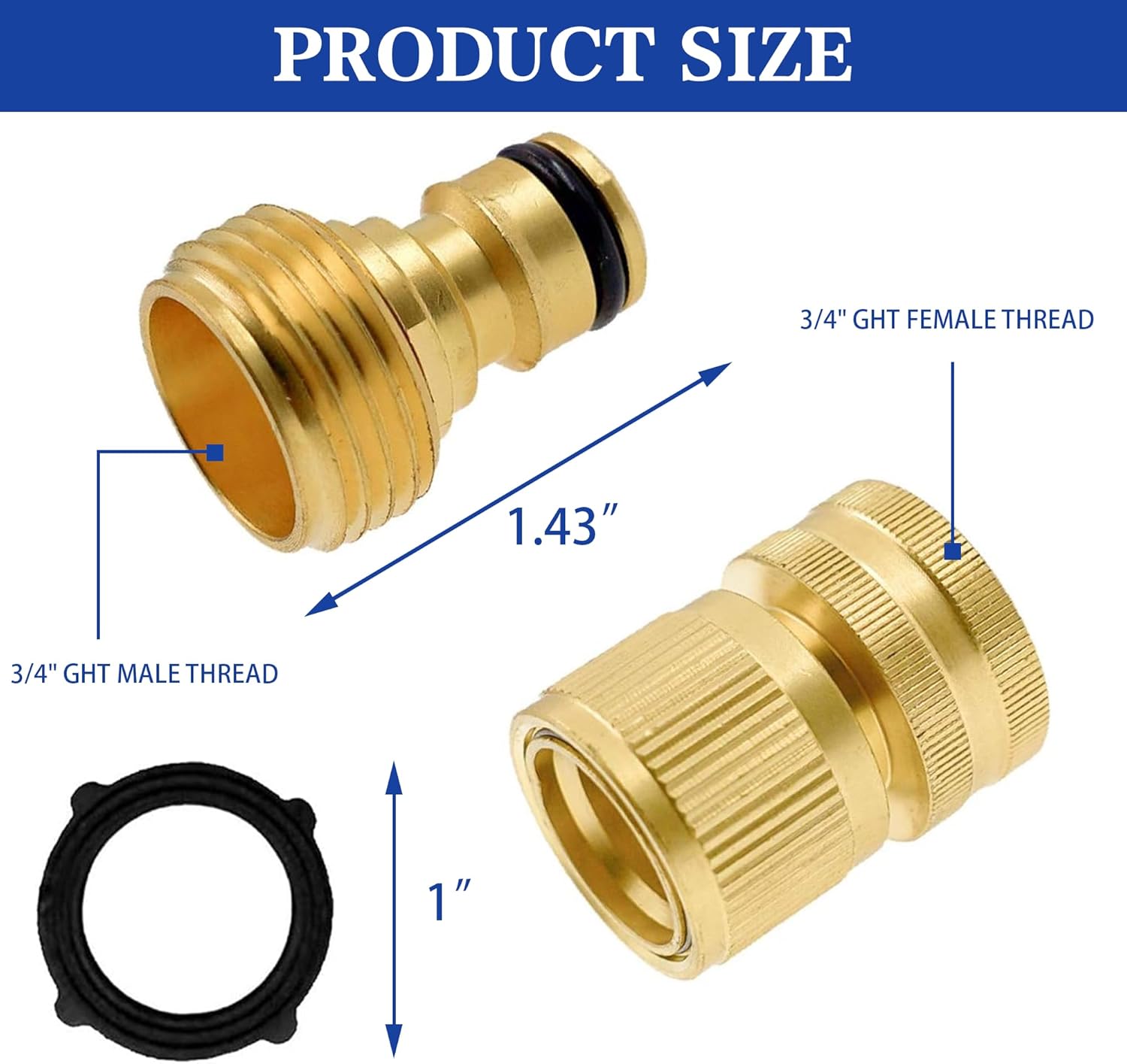 Garden Hose Repair Kit + Hose Quick Connector V1258-DP02-C-167