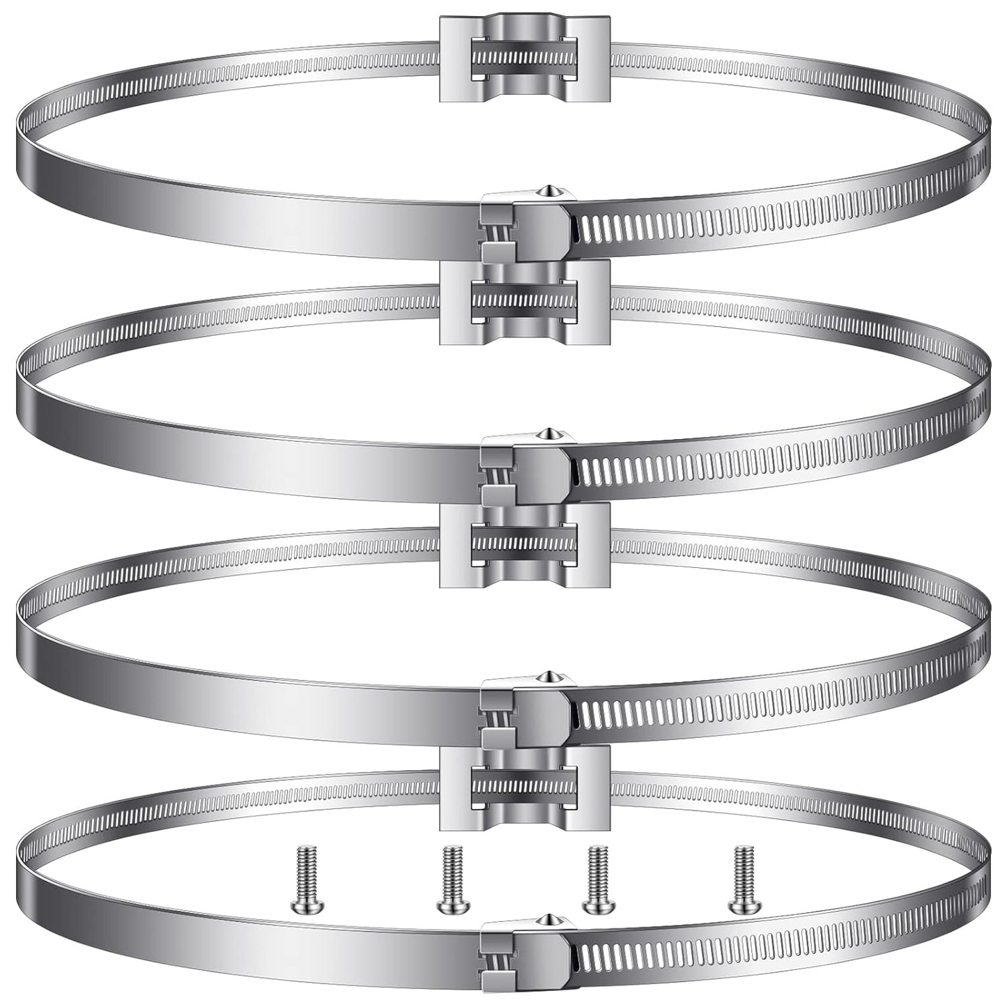 16 Pack Sign Mounting Bracket for Larger Adjustable Pole Clamp Road Street Sign Band Clip 4 to 15" Metal V1258-DP02-C-1671