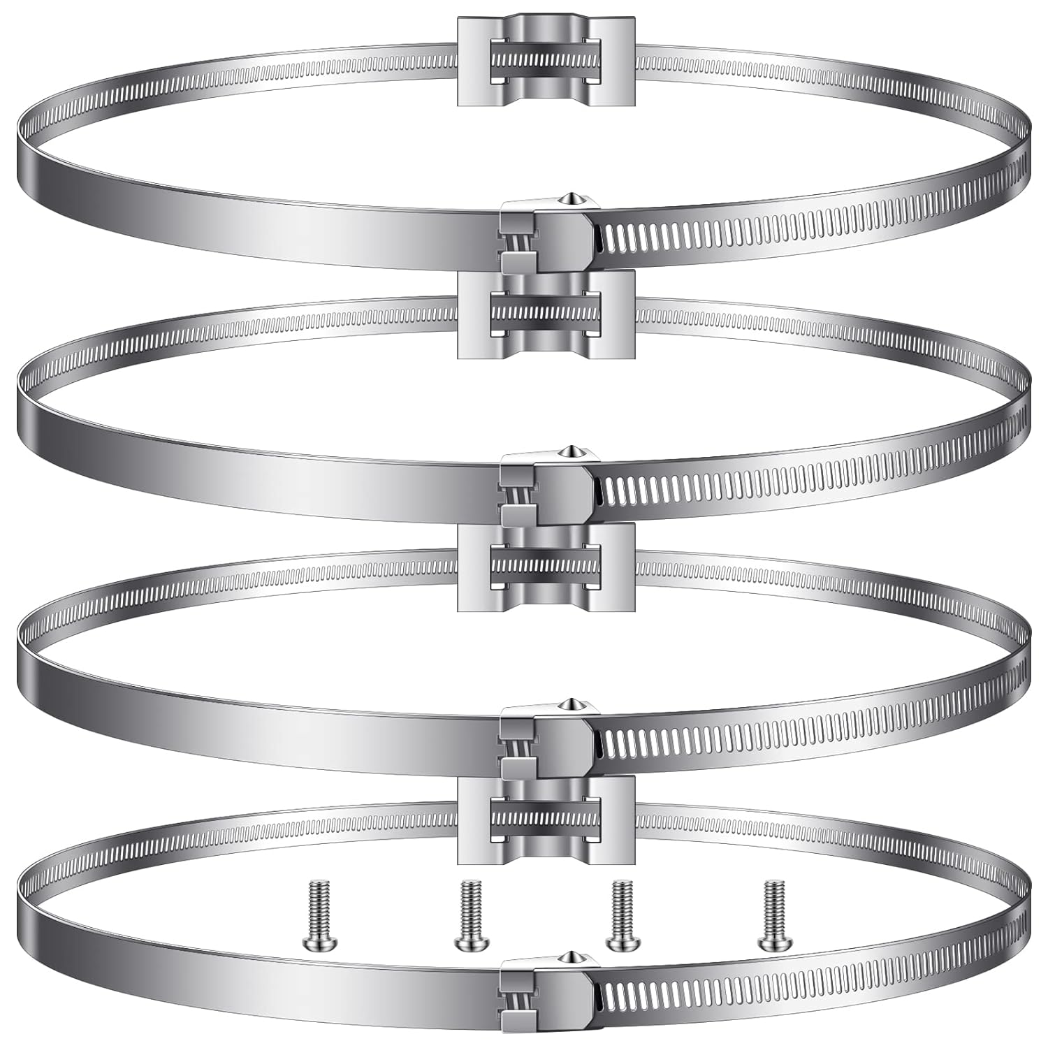 16 Pack Sign Mounting Bracket for Larger Adjustable Pole Clamp Road Street Sign Band Clip 4 to 15" Metal V1258-DP02-C-1671