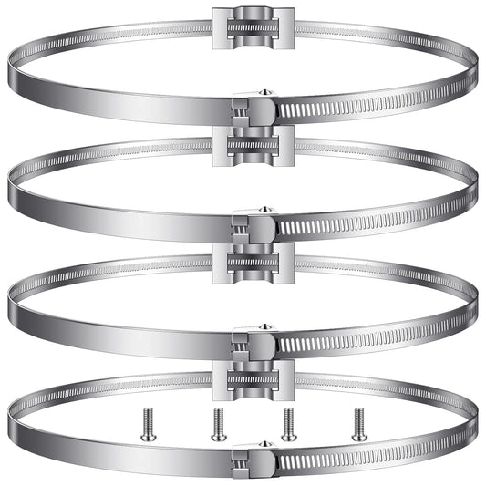 16 Pack Sign Mounting Bracket for Larger Adjustable Pole Clamp Road Street Sign Band Clip 4 to 15" Metal V1258-DP02-C-1671