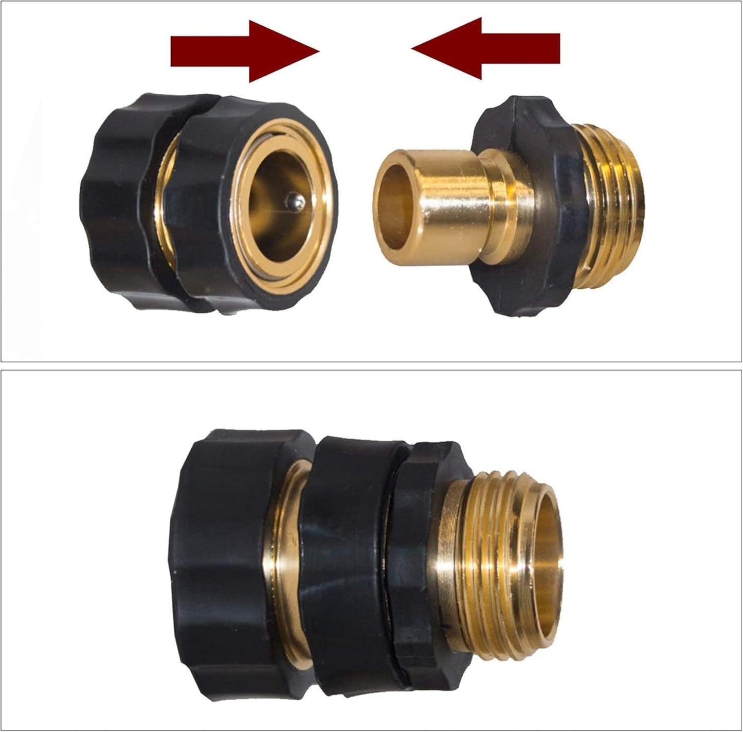 Garden Hose Quick Connect + Nozzle Twist and Nozzle Jet V1258-DP02-C-171