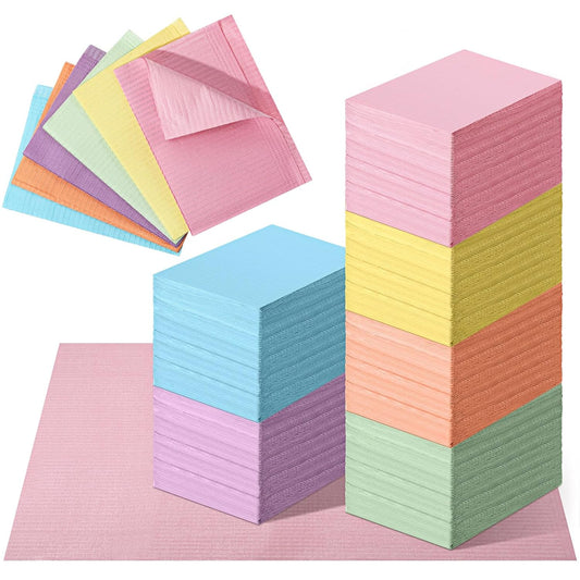 360 Pcs Disposable Dental Bibs Sheets Nail Art Mat 3 Ply Waterproof 13'' x 18'' Clean Pads Tattoo Tray V1258-DP02-C-1718