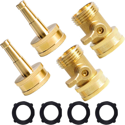 Garden Hose Adapter + Nozzle Jet with Shutoff Valve V1258-DP02-C-172