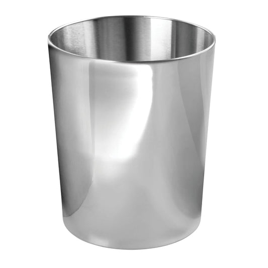 Round Metal Small 1.7 Gallon Recycle Trash Can Wastebasket, Garbage Container Bin for Bathrooms, Kitchen, V1258-DP02-C-1742