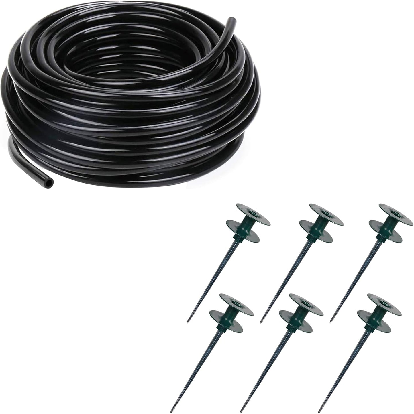 50 FT Distribution Tubing + Garden Hose Guide Spike V1258-DP02-C-175