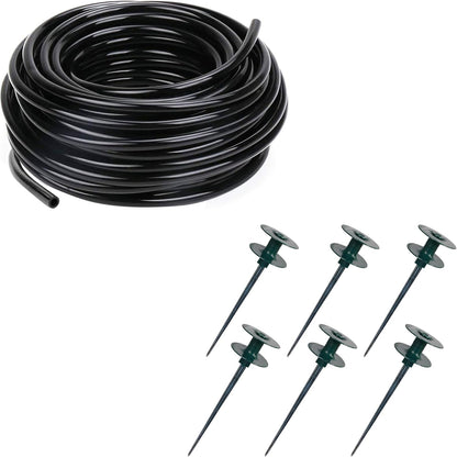 50 FT Distribution Tubing + Garden Hose Guide Spike V1258-DP02-C-175