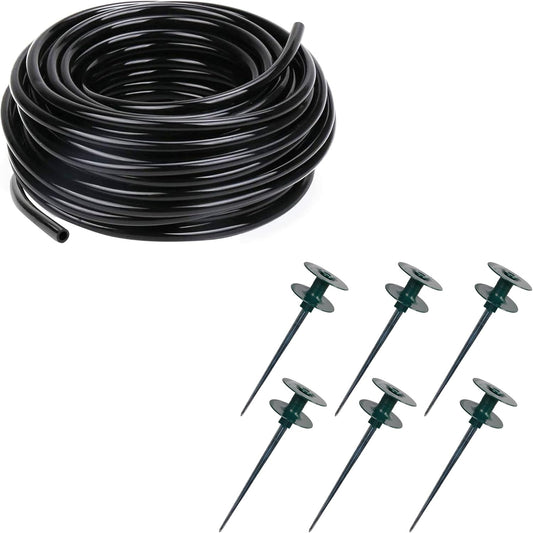 50 FT Distribution Tubing + Garden Hose Guide Spike V1258-DP02-C-175