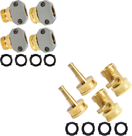 Garden Hose Repair Kit + Jet Nozzle Hose Shutoff Valve V1258-DP02-C-176