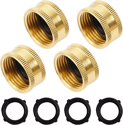 Garden Hose Repair Kit + Brass Garden Hose End Caps V1258-DP02-C-177