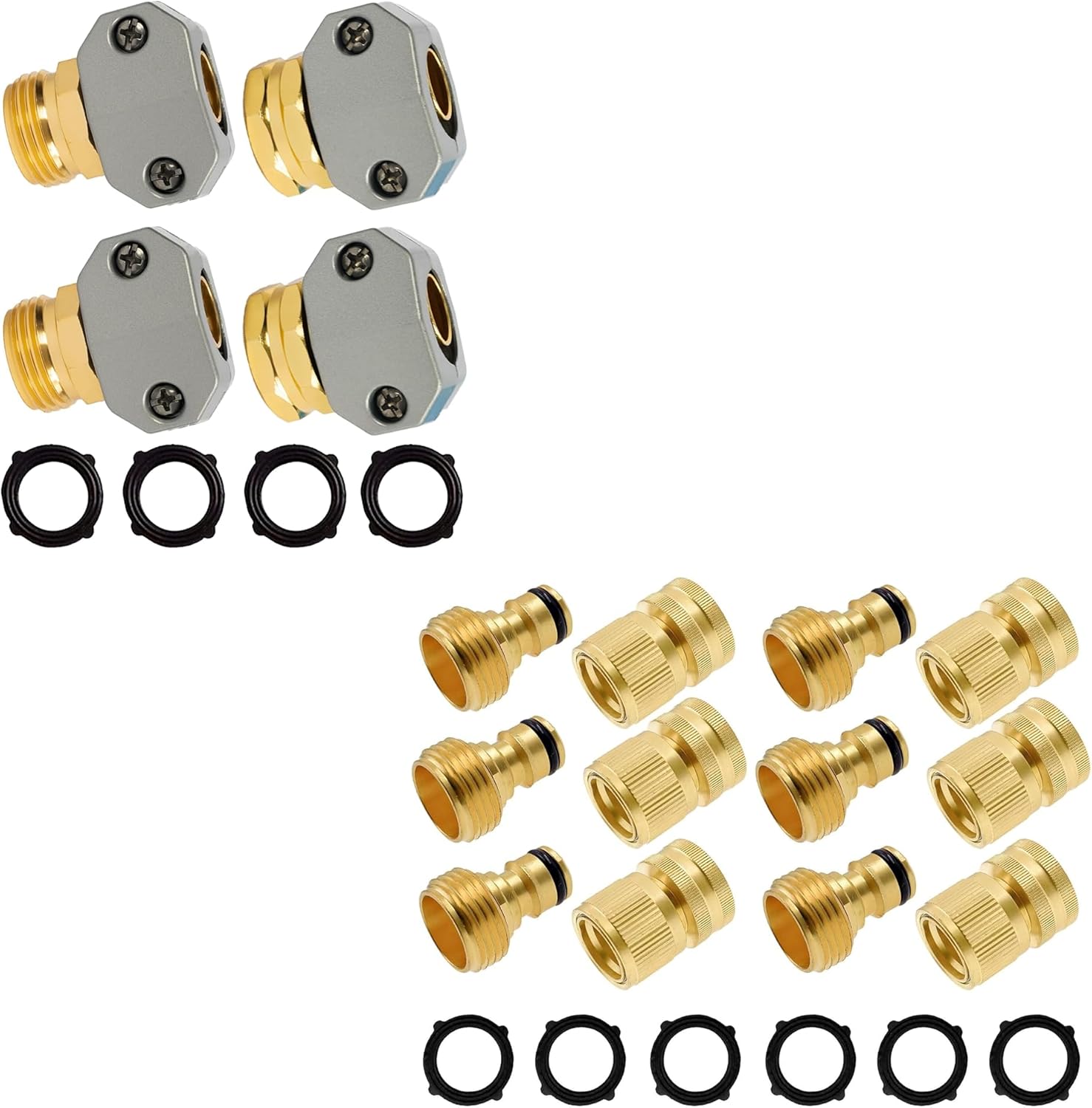 Garden Hose Repair Kit + Garden Hose Quick Connector Kit V1258-DP02-C-178