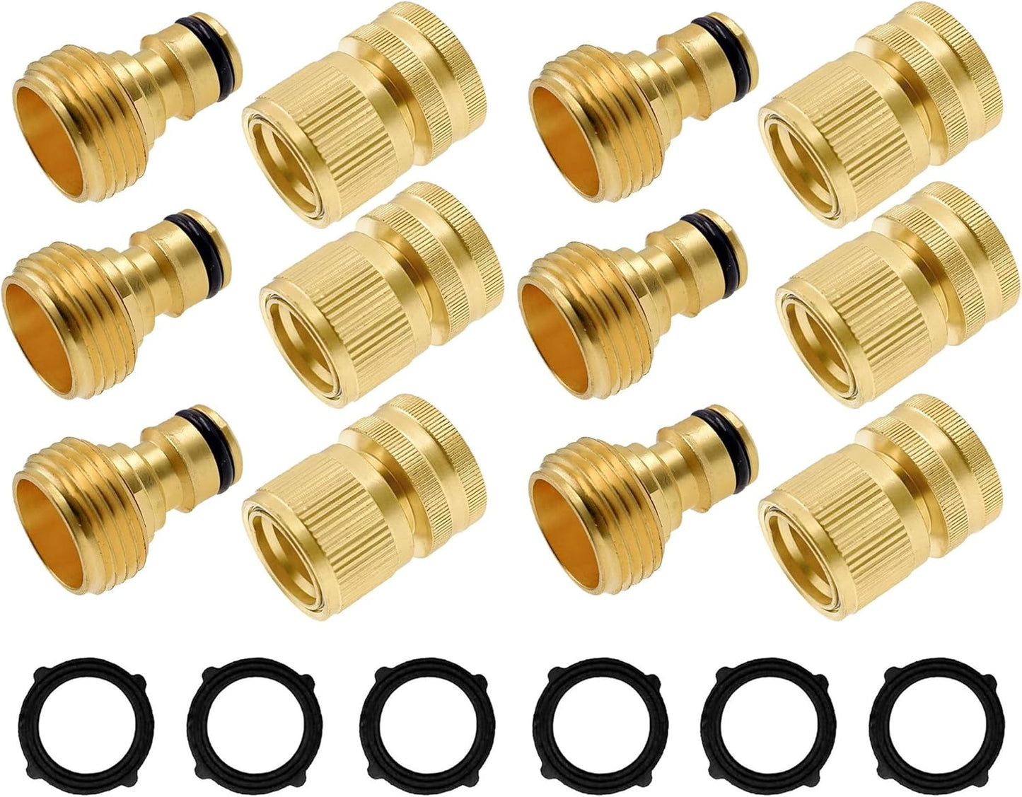 Garden Hose Repair Kit + Garden Hose Quick Connector Kit V1258-DP02-C-178