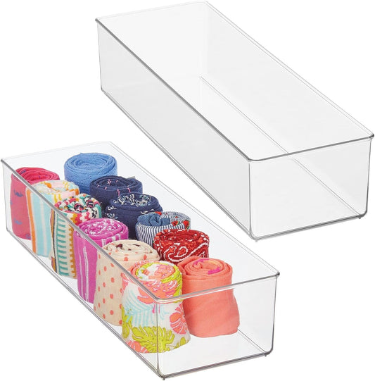Plastic Drawer Organizer Box, Long Storage Organizer Bin Container; For Closets, Bedrooms, Use for Leggings, V1258-DP02-C-1784