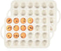 Mini Muffin Pan, Metal Reinforced Frame Mini Cupcake Pans 24 Cups Nonstick Muffin Silicone Molds with Handle V1258-DP02-C-18