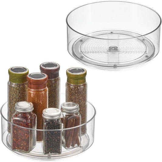 Lazy Susan Turntable Plastic Spinner for Kitchen/Bathroom, Pantry, Fridge, Cupboards, or Counter Organizing, V1258-DP02-C-1815