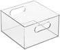 Deep Plastic Stackable Storage Organizer Container Bin, Bath and Shower Organization for Cabinet, Cupboard, V1258-DP02-C-1838