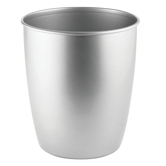 Small Steel Round Trash Can Bucket - 1.5 Gallon Wastebasket, Garbage Container Bin for Bathroom, Powder Room, V1258-DP02-C-1842