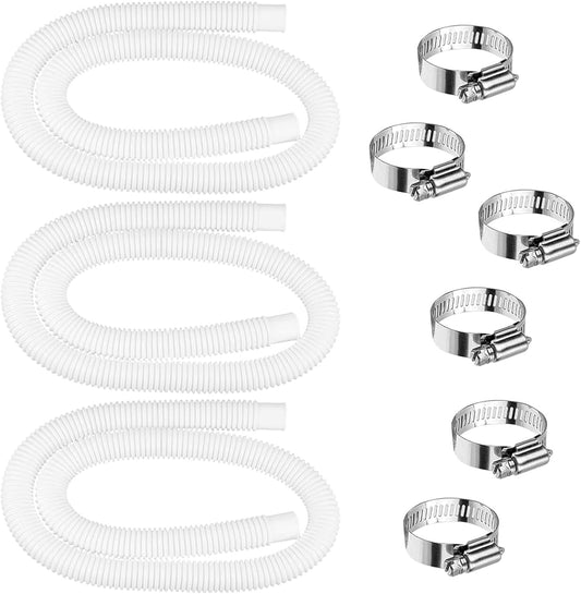 Pool Pump Hose for for Above Ground Pools,3 Pack 1.25" Diameter Pool Filter Hose Accessory Pool Pump V1258-DP02-C-1885