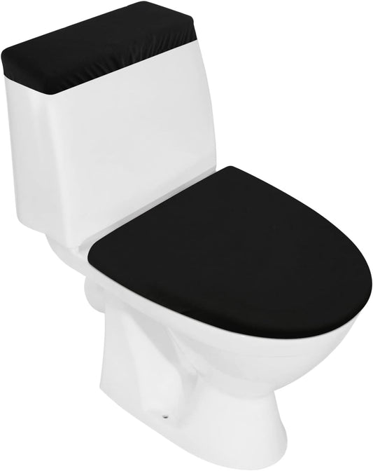 Toilet Lid Cover and Toilet Tank Lid Cover, Bathroom Toilet Lid Seat Cover Set, Stretch Washable Spandex V1258-DP02-C-1906