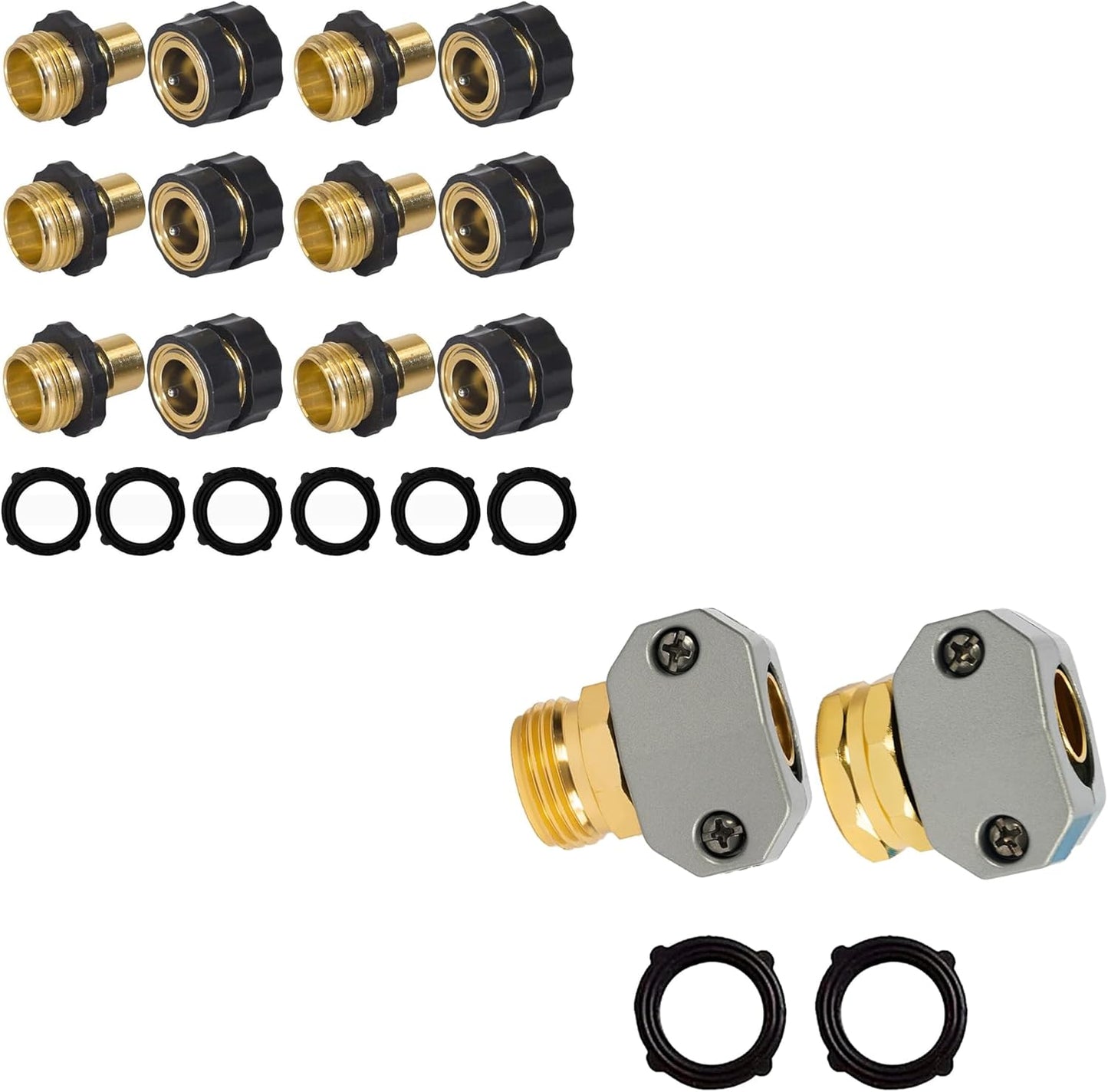 Garden Hose Quick Connector + Garden Hose Repair Kit V1258-DP02-C-197