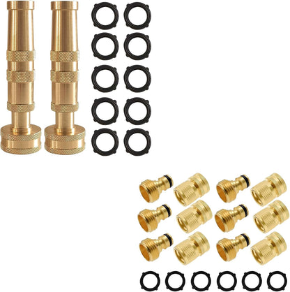 4" Twist Hose Nozzle + Garden Hose Quick Connector V1258-DP02-C-201