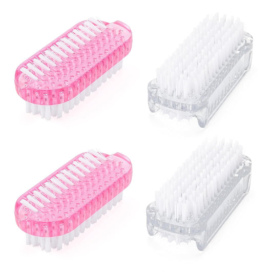 4PCS Nail Brush, Double Sided Nail Scrubber Brush, Soft Stiff Bristles fingernail Cleaning Brush, Angle Nails V1258-DP02-C-2012
