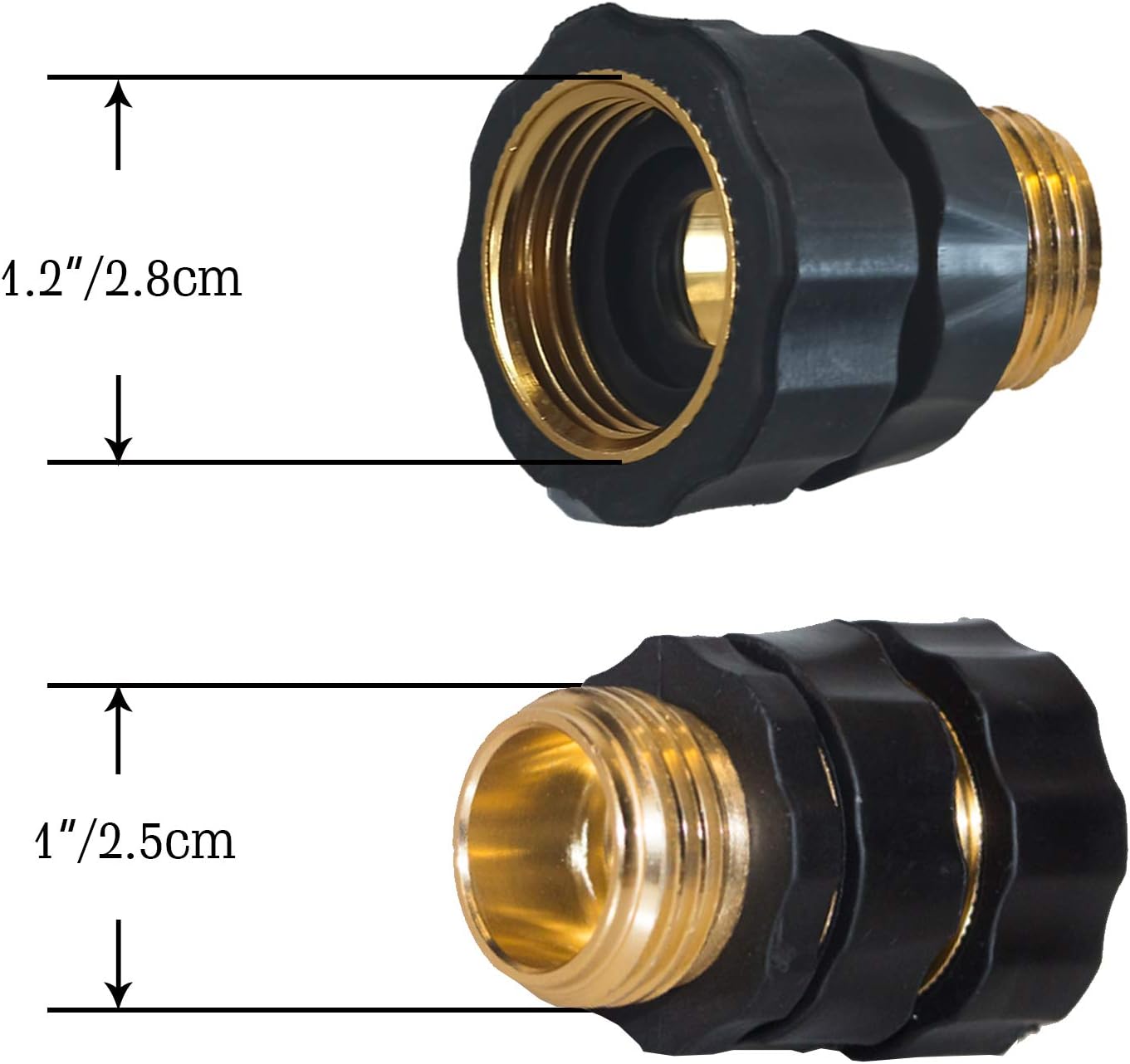 Garden Hose Quick Connector + Shut Off Ball Valve V1258-DP02-C-202