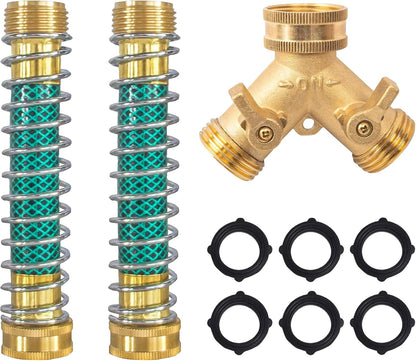 4" Twist Hose Nozzle + 2 Way Hose Splitter with Hose Extension V1258-DP02-C-203