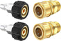 Pressure Washer Quick Connect Fittings, Quick Connect Kit M22 14mm to 3/8 Inch, 4 Pieces V1258-DP02-C-2043