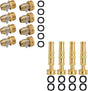 Garden Hose Repair Connector with Clamps + Adjustable Twist Hose Nozzle V1258-DP02-C-206