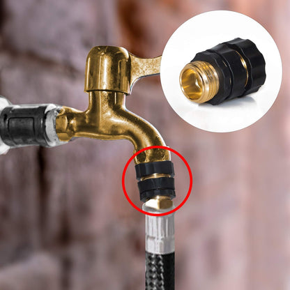 Garden Hose Repair Connector with Clamps + Hose Quick Connector V1258-DP02-C-207