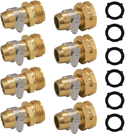 Garden Hose Repair Connector with Clamps + Hose Repair Kit V1258-DP02-C-208